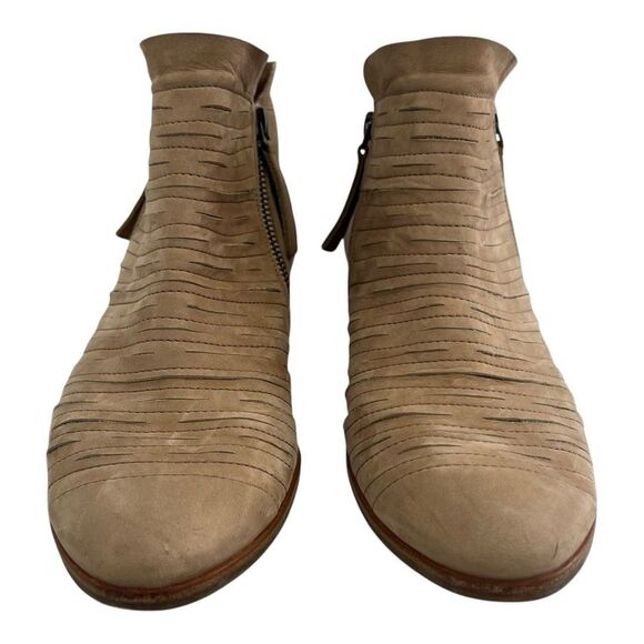 Paul Green Size UK 7 US 9.5 Shasta Sliced Nubuck Leather Mid Heel Ankle Boot - Picture 2 of 9